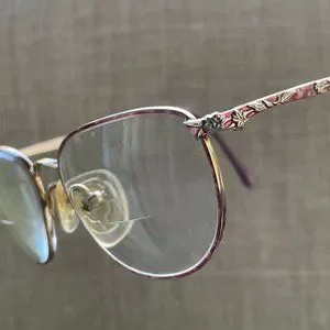 Laura Ashley Ladies Glasses Frame LYDIA Gold/Purple Tone Eyglasses Frame Japan Vintage Laura Ashley Women Eyeglasses Frame LYDIA Gold Tone  main image 4